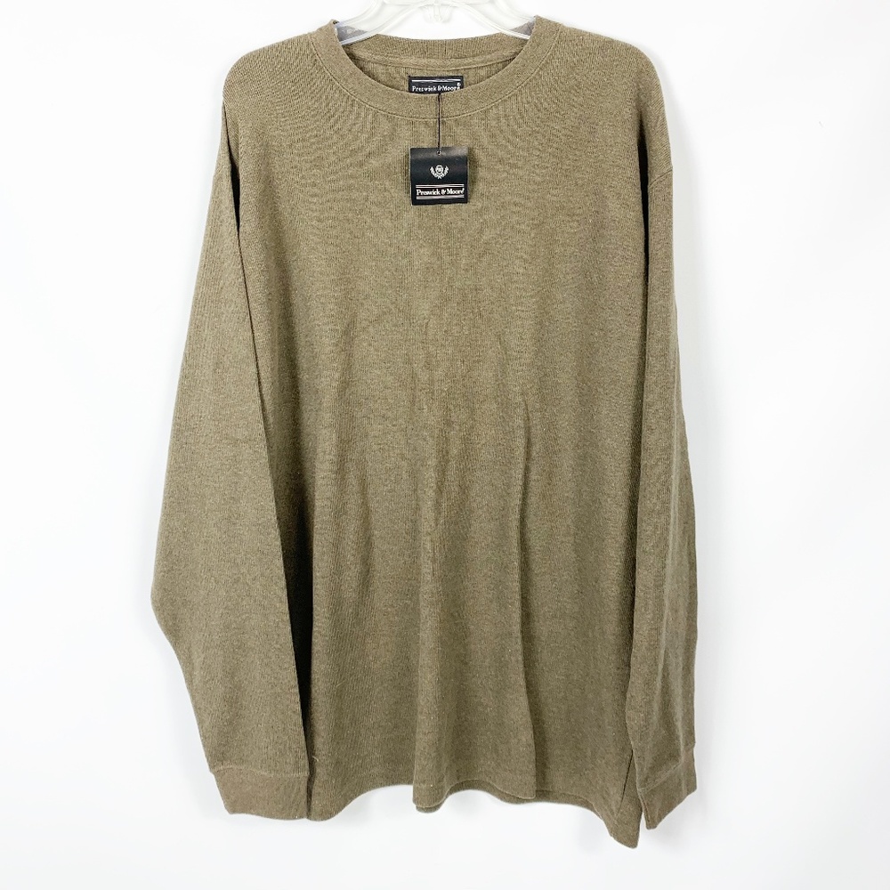 Preswick & Moore XL Tan Sweater Crew Basic Tarnish